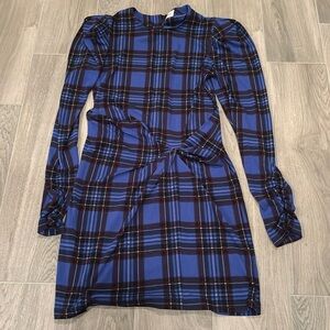 Lini Women’s Blue and Red Plaid Dress Size S